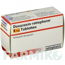 ДОКСАЗОЗИН (DOXAZOSIN) 4 мг таблетки 100 шт - Доксазозин RATIOPHARM