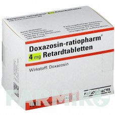 ДОКСАЗОЗИН (DOXAZOSIN) 4 мг таблетки 30 шт - Доксазозин RATIOPHARM