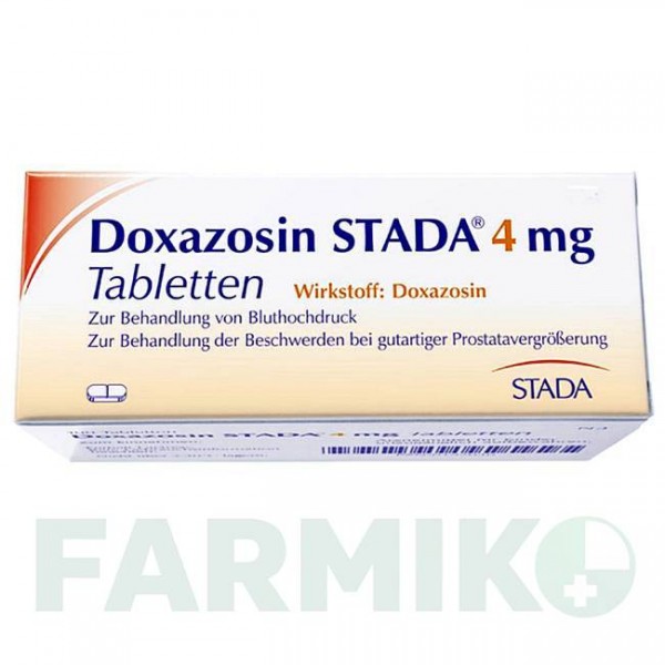ДОКСАЗОЗИН (DOXAZOSIN) 4 мг таблетки 20 шт - Доксазозин STADAPHARM