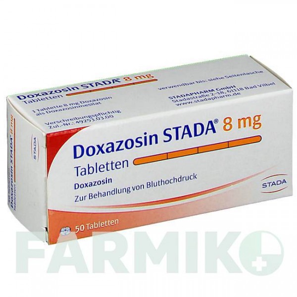 ДОКСАЗОЗИН (DOXAZOSIN) 8 мг таблетки 50 шт - Доксазозин STADAPHARM