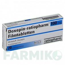 ДОКСЕПІН (DOXEPIN) 100 мг таблетки 20 шт - Доксепін RATIOPHARM