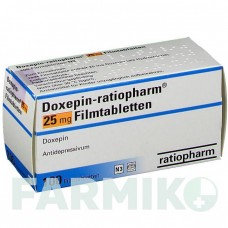 ДОКСЕПІН (DOXEPIN) 25 мг таблетки 100 шт - Доксепін RATIOPHARM