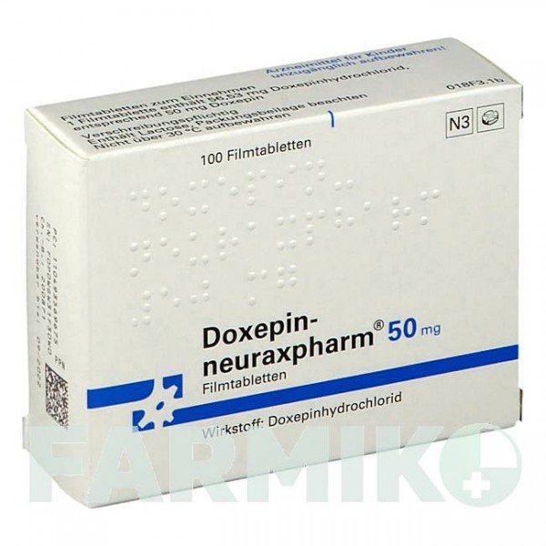 ДОКСЕПИН (DOXEPIN) 50 мг таблетки 20 шт - Доксепин NEURAXPHARM