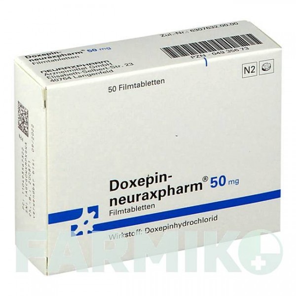 ДОКСЕПІН (DOXEPIN) 50 мг таблетки 50 шт - Доксепін NEURAXPHARM