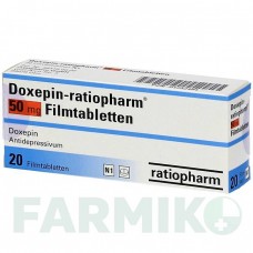 ДОКСЕПІН (DOXEPIN) 50 мг таблетки 20 шт - Доксепін RATIOPHARM