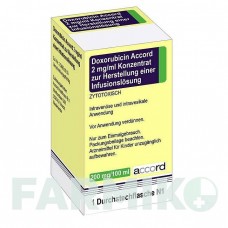 ДОКСОРУБІЦИН (DOXORUBICIN) 2 мг/мл 200 мг концентрат 1 шт - Доксорубіцин ACCORD HEALTHCARE