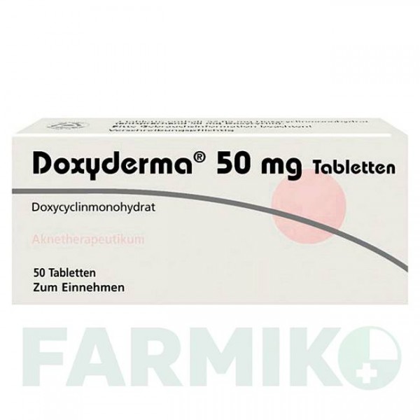 ДОКСИДЕРМА (DOXYDERMA) 50 таблетки 50 шт - Доксициклін DERMAPHARM