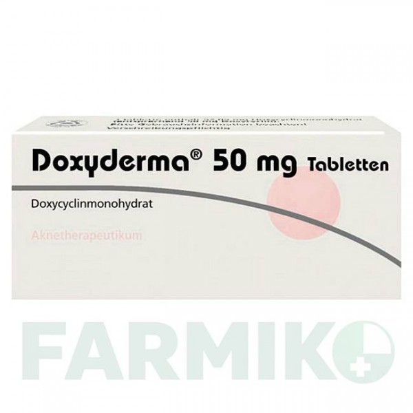 ДОКСИДЕРМА (DOXYDERMA) 50 таблетки 100 шт - Доксициклин DERMAPHARM