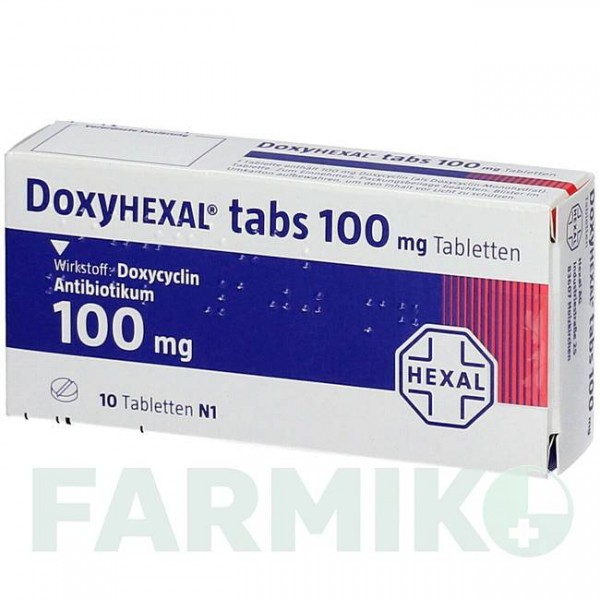 ДОКСИГЕКСАЛ (DOXYHEXAL) 100 таблетки 10 шт - Доксициклін HEXAL