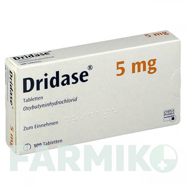 ДРИДАЗА (DRIDASE) таблетки 30 шт - Оксибутинин CHEPLAPHARM