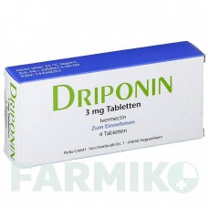 ДРИПОНИН (DRIPONIN) 3 мг таблетки 4 шт - Ивермектин PADIA