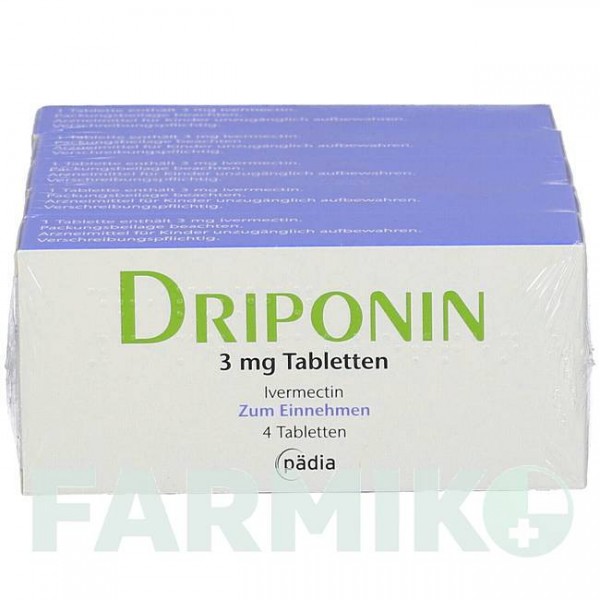 ДРИПОНІН (DRIPONIN) 3 мг таблетки 5x4 шт - Івермектин PADIA