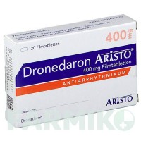 ДРОНЕДАРОН (DRONEDARON) 400 мг таблетки 20 шт - Дронедарон ARISTO PHARMA