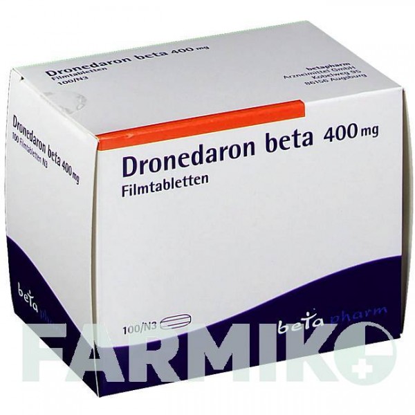 ДРОНЕДАРОН (DRONEDARON) 400 мг таблетки 100 шт - Дронедарон BETAPHARM