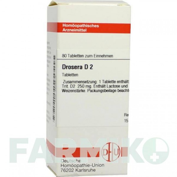 ДРОЗЕРА (DROSERA) D 2 таблетки 80 шт - Гомеопатия DHU
