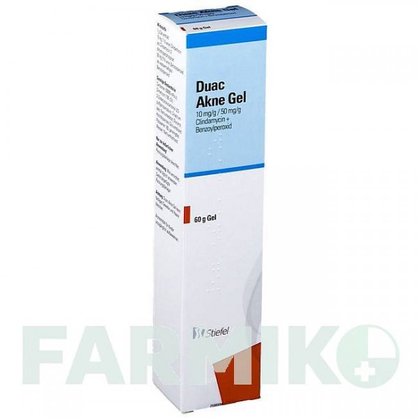 ДУАК (DUAC) гель 60 г - Кліндаміцин, Бензоїл пероксид GLAXOSMITHKLINE
