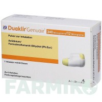ДУАКЛІР (DUAKLIR) 340 мкг/12 мкг 60 доз порошок 1 шт - Формотерол, Аклідинію бромід AXICORP PHARMA