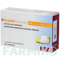 ДУАКЛИР (DUAKLIR) 340 мкг/12 мкг 60 доз порошок 1 шт - Формотерол, Аклидиния бромид DOCPHARM
