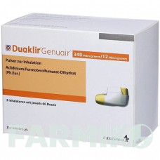ДУАКЛИР (DUAKLIR) 340 мкг/12 мкг 60 доз порошок 3 шт - Формотерол, Аклидиния бромид ORIFARM