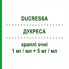 ДУКРЕССА (DUCRESSA) 1 мг/мл + 5 мг/мл капли глазные 5 мл - Дексаметазон, Антибиотик SANTEN