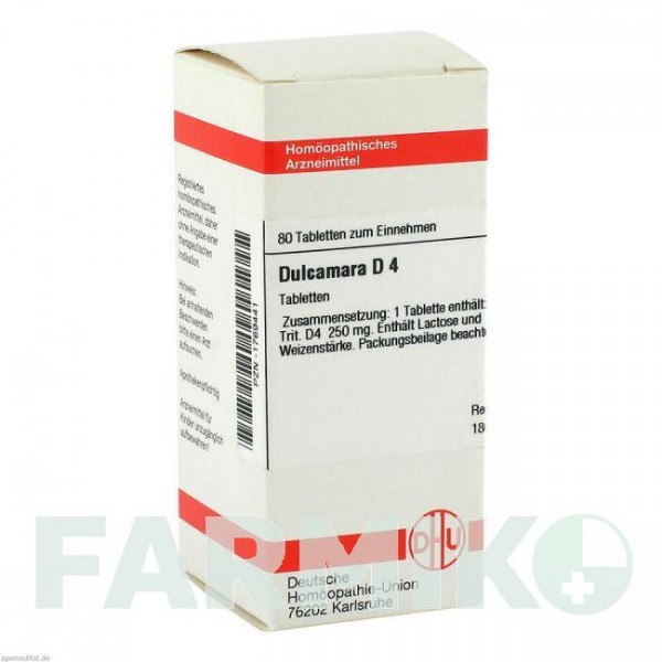ДУЛКАМАРА (DULCAMARA) D 4 таблетки 80 шт - Гомеопатия DHU