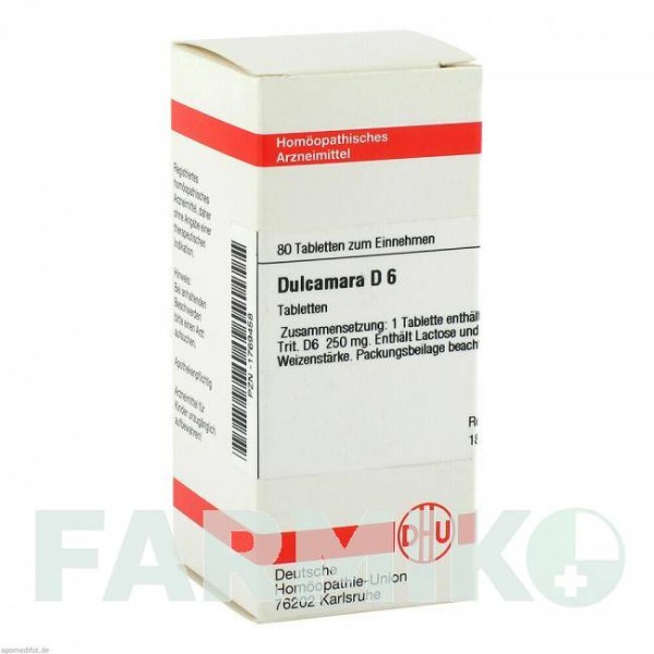 ДУЛКАМАРА (DULCAMARA) D 6 таблетки 80 шт - Гомеопатия DHU