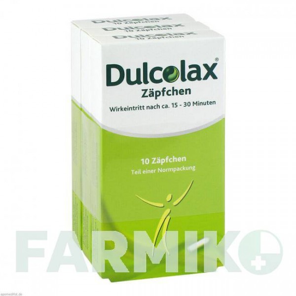 ДУЛЬКОЛАКС (DULCOLAX) суппозитории 30 шт - Бисакодил A.NATTERMANN & CIE