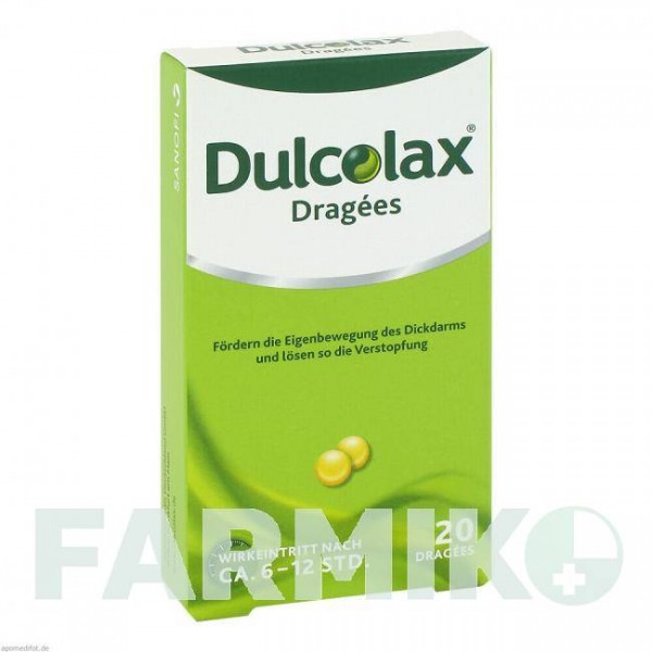 ДУЛЬКОЛАКС (DULCOLAX) таблетки 20 шт - Бисакодил A.NATTERMANN & CIE