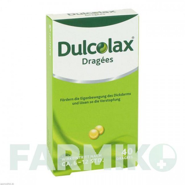 ДУЛЬКОЛАКС (DULCOLAX) таблетки 40 шт - Бисакодил A.NATTERMANN & CIE