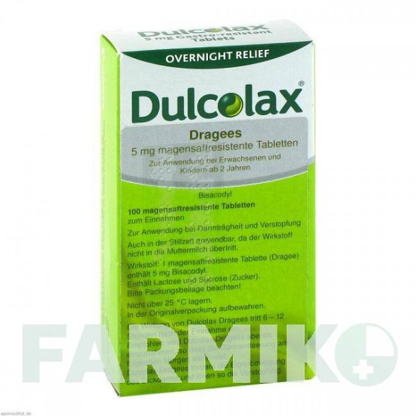 ДУЛЬКОЛАКС (DULCOLAX) таблетки 100 шт - Бісакодил KOHLPHARMA