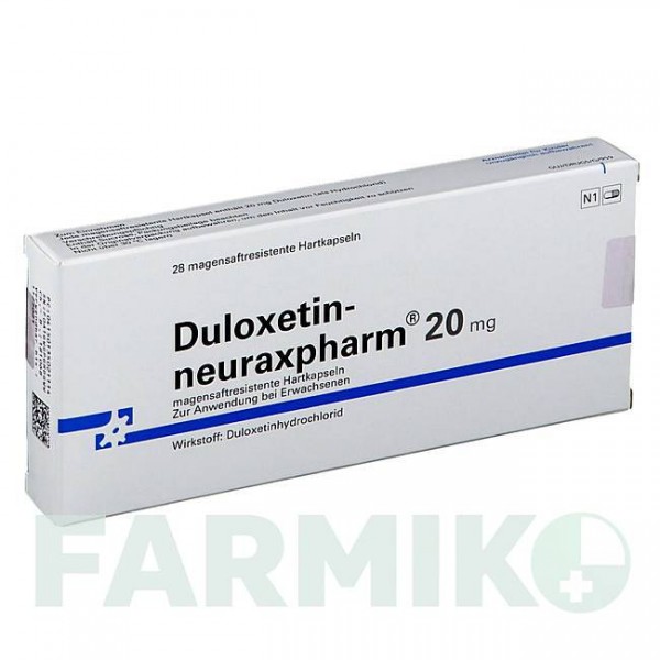 ДУЛОКСЕТИН (DULOXETIN) 20 мг капсулы 28 шт - Дулоксетин NEURAXPHARM