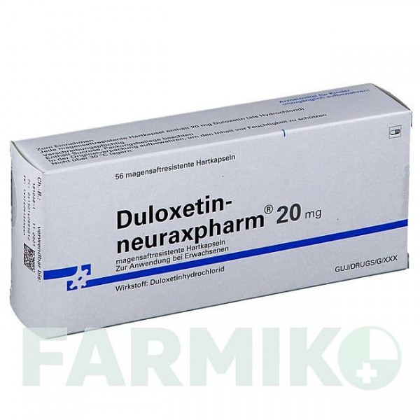ДУЛОКСЕТИН (DULOXETIN) 20 мг капсулы 56 шт - Дулоксетин NEURAXPHARM