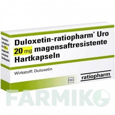 ДУЛОКСЕТИН (DULOXETIN) 20 мг капсулы 56 шт - Дулоксетин RATIOPHARM