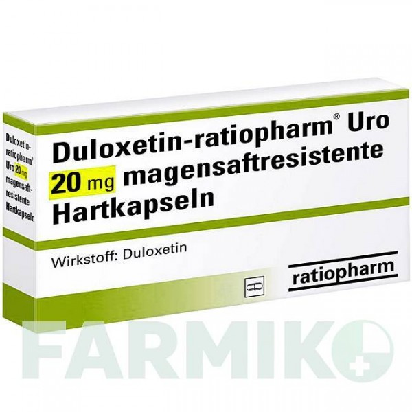 ДУЛОКСЕТИН (DULOXETIN) 20 мг капсулы 56 шт - Дулоксетин RATIOPHARM