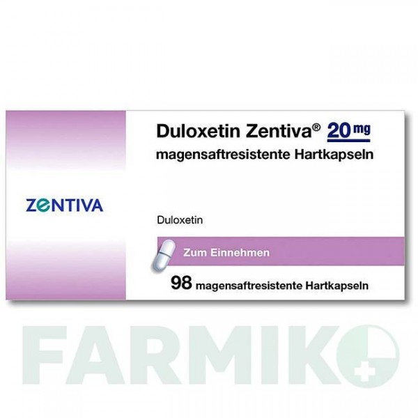 ДУЛОКСЕТИН (DULOXETIN) 20 мг капсулы 56 шт - Дулоксетин ZENTIVA