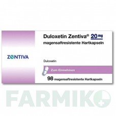 ДУЛОКСЕТИН (DULOXETIN) 20 мг капсулы 98 шт - Дулоксетин ZENTIVA