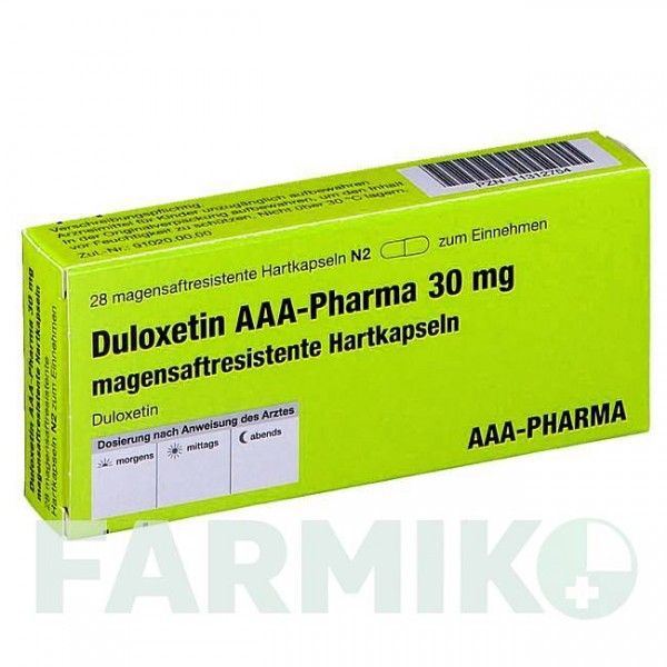 ДУЛОКСЕТИН (DULOXETIN) 30 мг капсулы 28 шт - Дулоксетин AAA - PHARMA