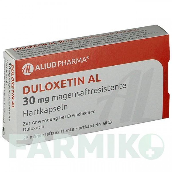 ДУЛОКСЕТИН (DULOXETIN) 30 мг капсулы 28 шт - Дулоксетин ALIUD PHARMA