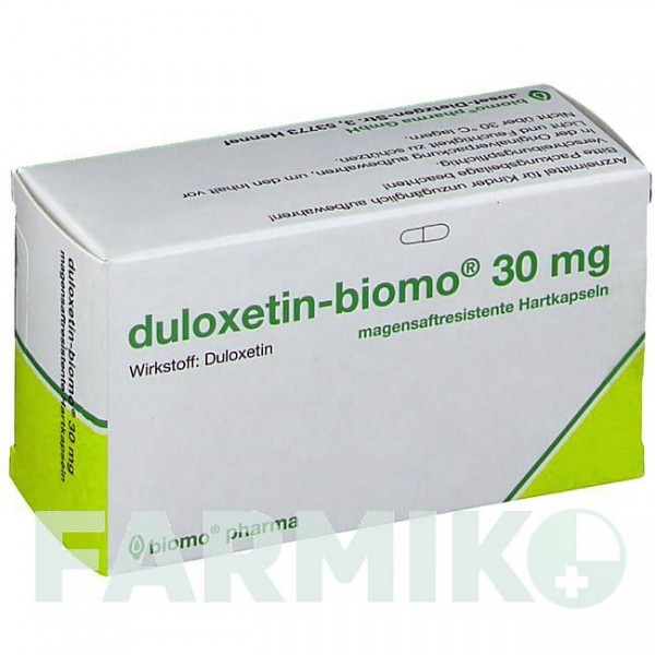 ДУЛОКСЕТИН (DULOXETIN) 30 мг капсулы 28 шт - Дулоксетин BIOMO PHARMA