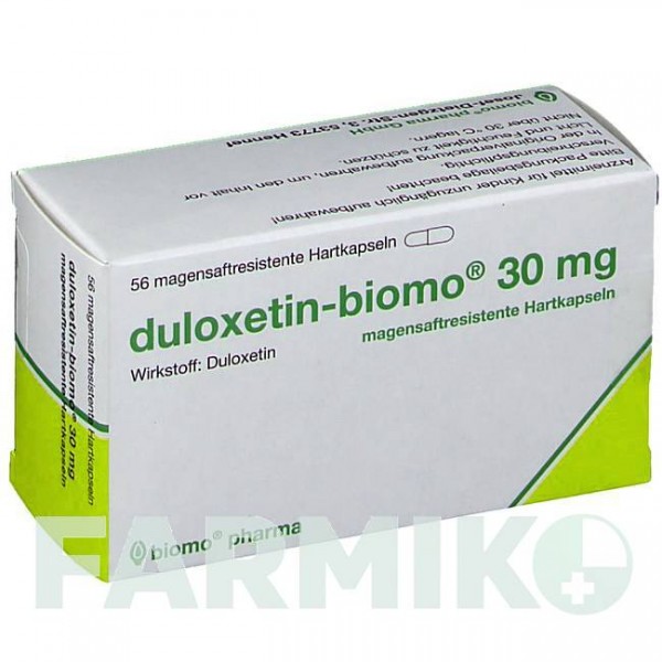 ДУЛОКСЕТИН (DULOXETIN) 30 мг капсулы 84 шт - Дулоксетин BIOMO PHARMA