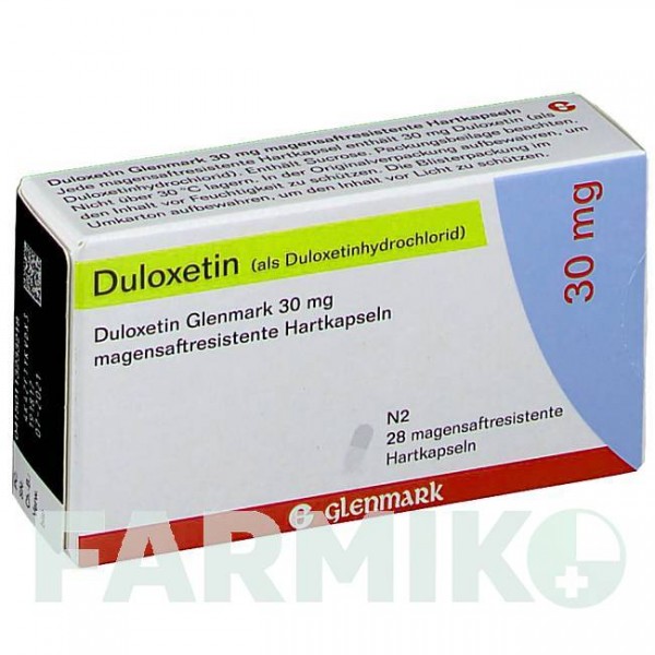 ДУЛОКСЕТИН (DULOXETIN) 30 мг капсулы 28 шт - Дулоксетин GLENMARK
