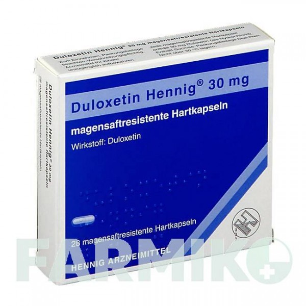 ДУЛОКСЕТИН (DULOXETIN) 30 мг капсулы 28 шт - Дулоксетин HENNIG