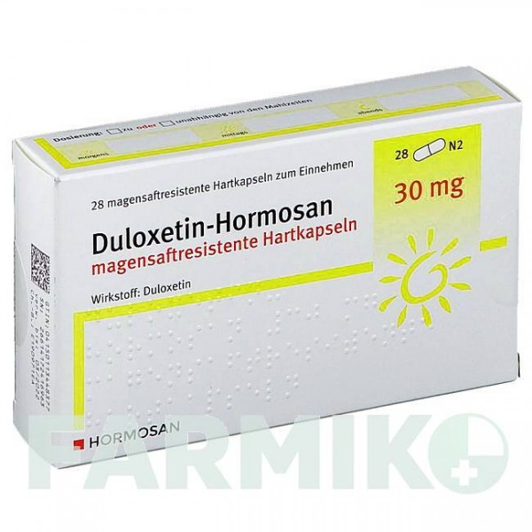 ДУЛОКСЕТИН (DULOXETIN) 30 мг капсули 28 шт - Дулоксетин HORMOSAN PHARMA
