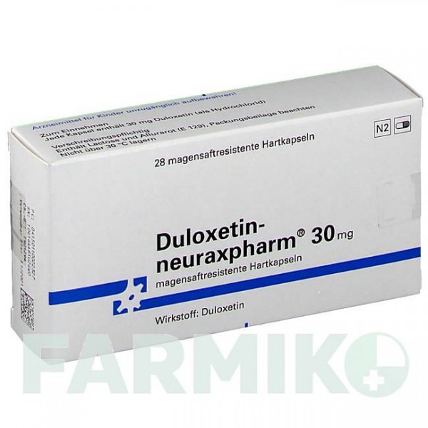 ДУЛОКСЕТИН (DULOXETIN) 30 мг капсулы 28 шт - Дулоксетин NEURAXPHARM