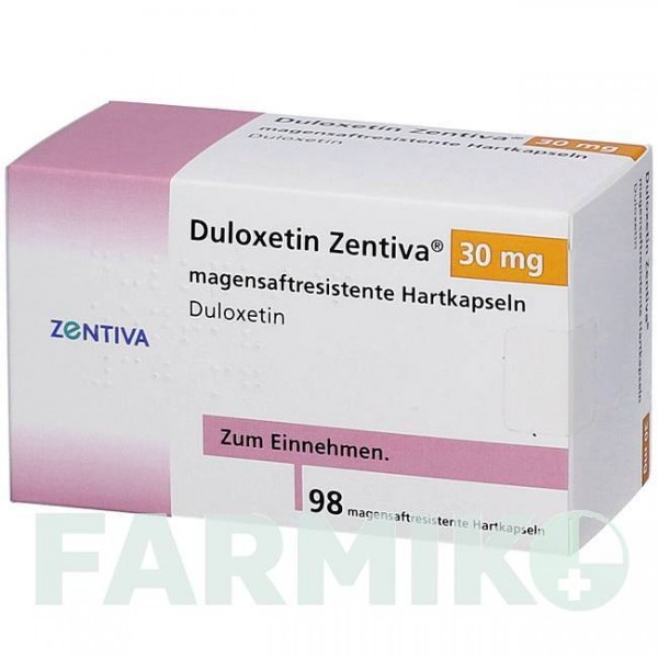 ДУЛОКСЕТИН (DULOXETIN) 30 мг капсули 98 шт - Дулоксетин ORIFARM