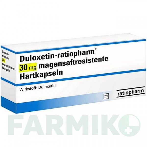 ДУЛОКСЕТИН (DULOXETIN) 30 мг капсулы 56 шт - Дулоксетин RATIOPHARM