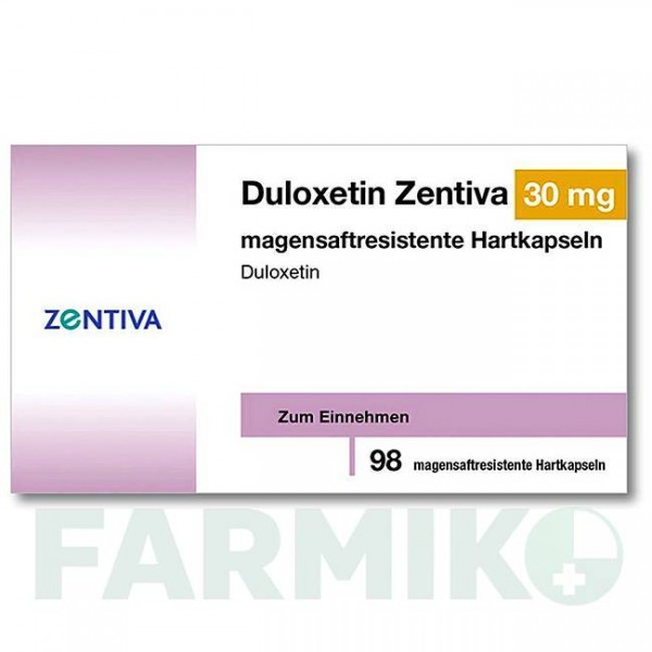 ДУЛОКСЕТИН (DULOXETIN) 30 мг капсулы 98 шт - Дулоксетин ZENTIVA