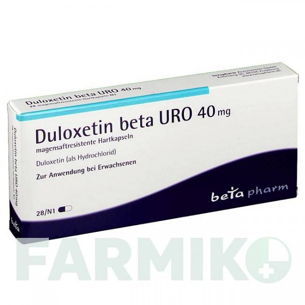 ДУЛОКСЕТИН (DULOXETIN) 40 мг капсулы 28 шт - Дулоксетин BETAPHARM
