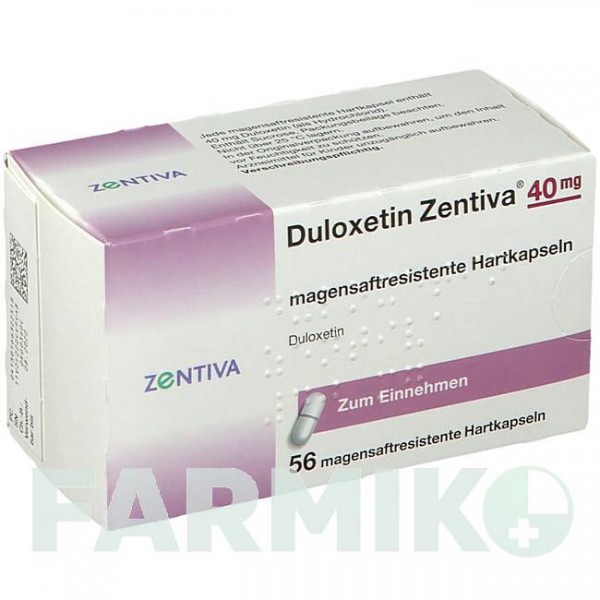 ДУЛОКСЕТИН (DULOXETIN) 40 мг капсулы 56 шт - Дулоксетин ZENTIVA