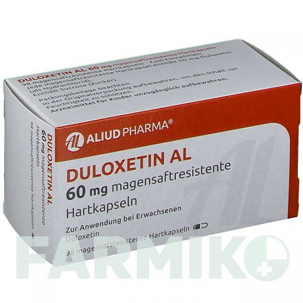 ДУЛОКСЕТИН (DULOXETIN) 60 мг капсули 98 шт - Дулоксетин ALIUD PHARMA